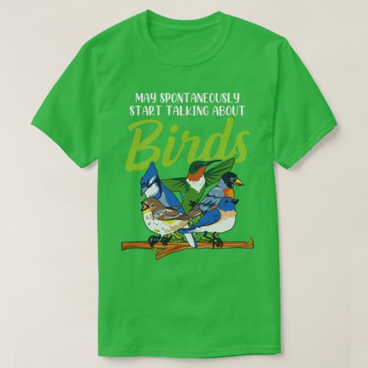 野鳥観察引用文 Tシャツ (デザイン正面)