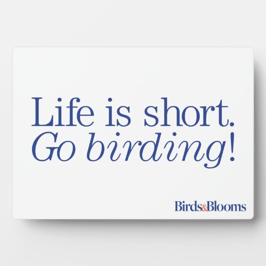 野鳥観察! フォトプラーク (正面)