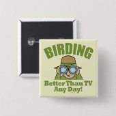 野鳥観察 缶バッジ (正面&裏面)