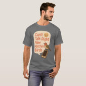 野鳥観察for Millennals おもしろい Birdwatcher boy Tシャツ (正面フル)