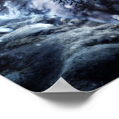 野鳥飛んでいる ポスター (角)