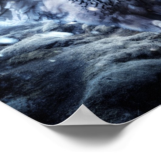 野鳥飛んでいる ポスター (角)