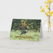 野鳥 カード (黄色い花)