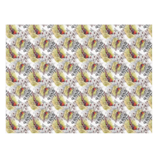 野鳥 テーブルクロス (正面(横))