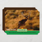 野鹿と新年おめでとう!ウィッシュカード/ジーランド シーズンカード (正面/裏面)