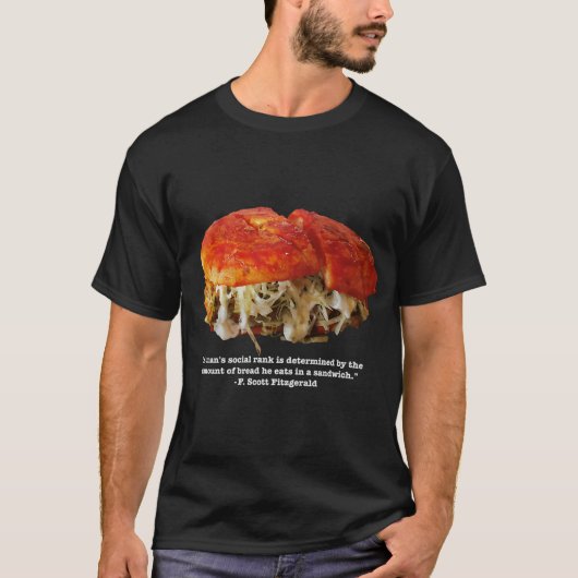 量によって人の社会的地位は決まる Tシャツ (正面)