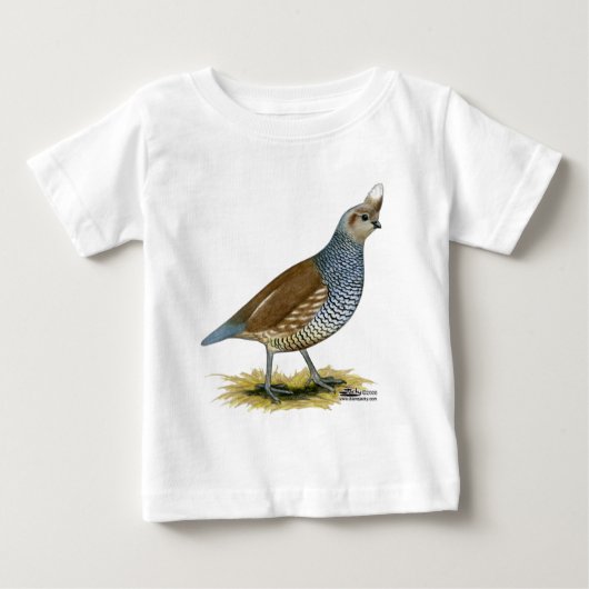 量られたウズラ ベビーTシャツ (正面)