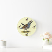 量られたウズラ ラウンド壁時計 (ホーム)