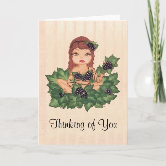 量子かわいこちゃんグレープつる植物ガール カード (正面)