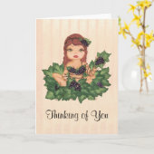 量子かわいこちゃんグレープつる植物ガール カード (黄色い花)