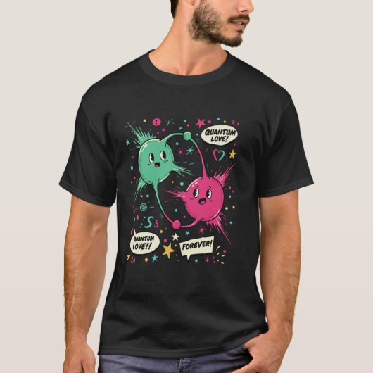 量子もつれ光子物理学サイエンスナードA Tシャツ (正面)