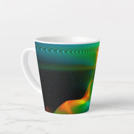 量子もつれ カフェラテマグ (左アングル)