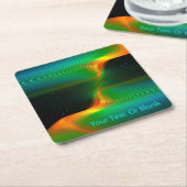 量子もつれ スクエアペーパーコースター (アングル)