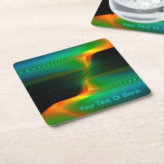 量子もつれ スクエアペーパーコースター (アングル)