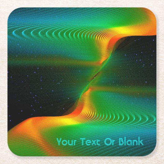 量子もつれ スクエアペーパーコースター (正面)