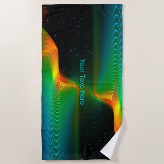 量子もつれ ビーチタオル (正面)