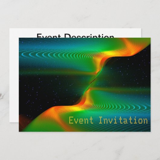 量子もつれ 招待状 (正面/裏面)