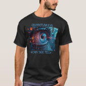 量子アイテック男性用黒Tシャツ Tシャツ (正面)