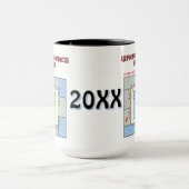 量子カラフル整備士建物 マグカップ (中央)