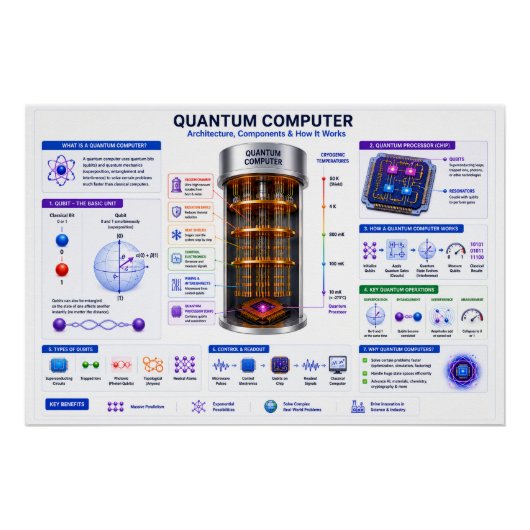 量子コンピューター ポスター (正面)