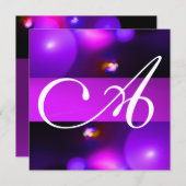 量子バブルモノグラムパープル 招待状 (正面/裏面)