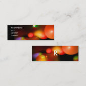 量子バブル2モノグラム鮮やかブラックイエロー スキニー名刺 (正面/裏面)