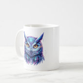 量子フクロウ 知恵の精神 コーヒーマグカップ (正面左)