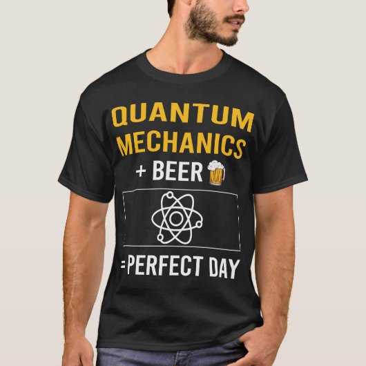 量子力学ビールの日 Tシャツ (正面)