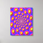 量子固有状態の曼荼羅アート キャンバスプリント (正面)