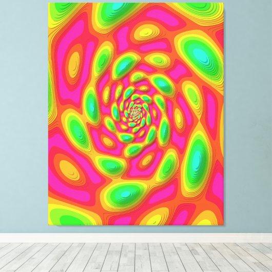 量子固有状態の曼荼羅アート キャンバスプリント (インサイチュ (ウッドフロア))