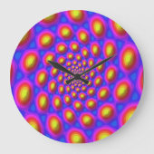 量子固有状態の曼荼羅パターン ラージ壁時計 (正面)
