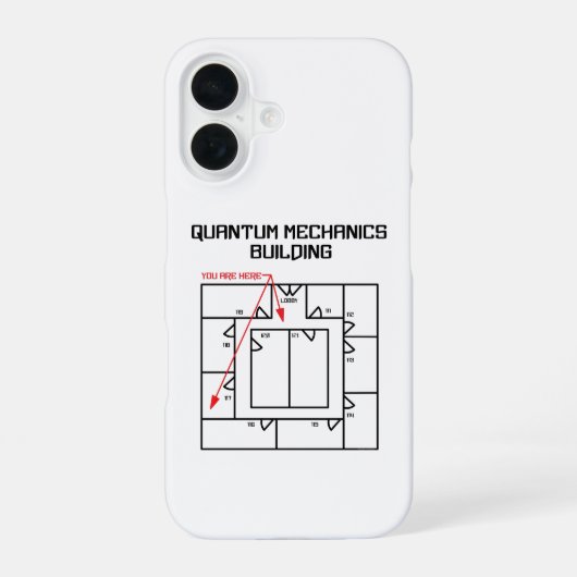 量子整備士建物 iPhone 16ケース (裏面)