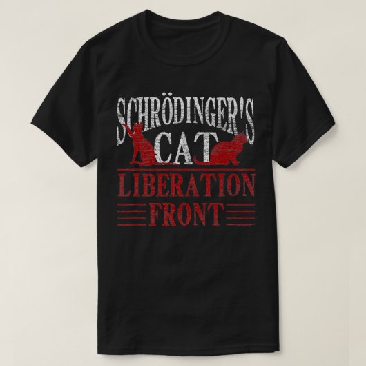量子整備士物理原子科学シュルディングス Tシャツ (デザイン正面)