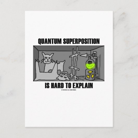 量子重畳は説明すべき懸命(物理) ポストカード (正面)