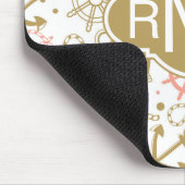 金いかりパターン|モノグラム マウスパッド (コーナー)