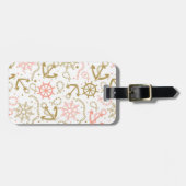 金いかりパターン ラゲッジタグ (正面横)