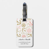 金いかりパターン ラゲッジタグ (裏面縦)