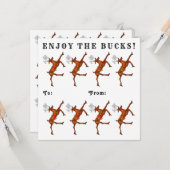 金おもしろいのクリスマスホリデーカード カード (正面/裏面インサイチュ)