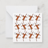 金おもしろいのクリスマスホリデーカード ノートカード (裏面)