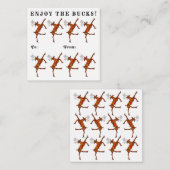 金おもしろいのクリスマスホリデーカード ノートカード (正面/裏面)