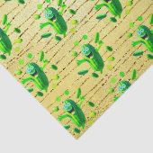 金おもしろいの背景の緑の漬物 薄葉紙 (詳細)