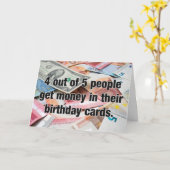 金おもしろいの誕生日カード カード (黄色い花)