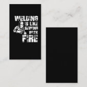 金おもしろい属工の溶接ことわざ 名刺 (正面/裏面)