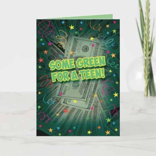 金おもしろい情愛用誕生日カー10代のド カード (正面)