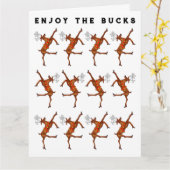 金おもしろい現金クリスマスホリデーカード カード (黄色い花)