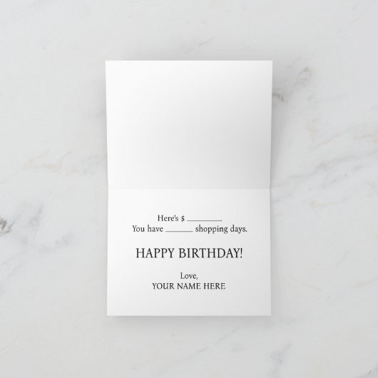 金おもしろい笑わされる誕生日カードギフト カード (内部)