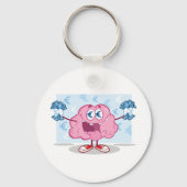 金おもしろい脳漫画ユーロの現金愛好家 キーホルダー (裏面)