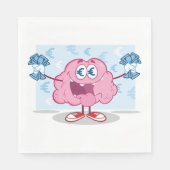 金おもしろい脳漫画ユーロの現金愛好家 スタンダードランチョンナプキン (正面)