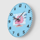 金おもしろい脳漫画ユーロの現金愛好家 ラージ壁時計 (傾斜)