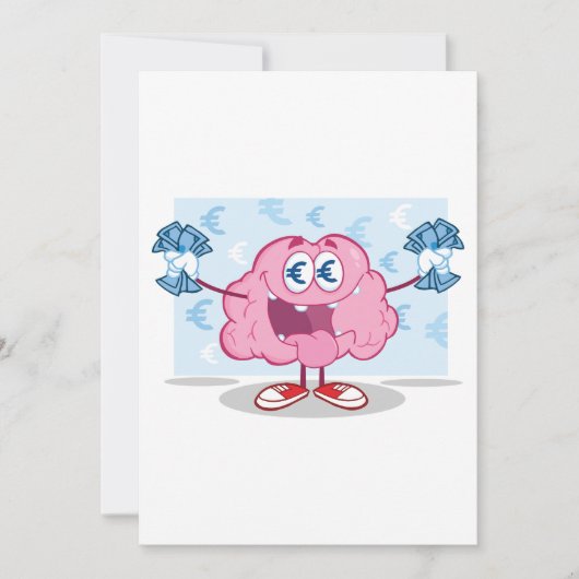 金おもしろい脳漫画ユーロの現金愛好家 招待状 (正面)